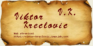 Viktor Kreclović vizit kartica